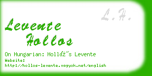 levente hollos business card